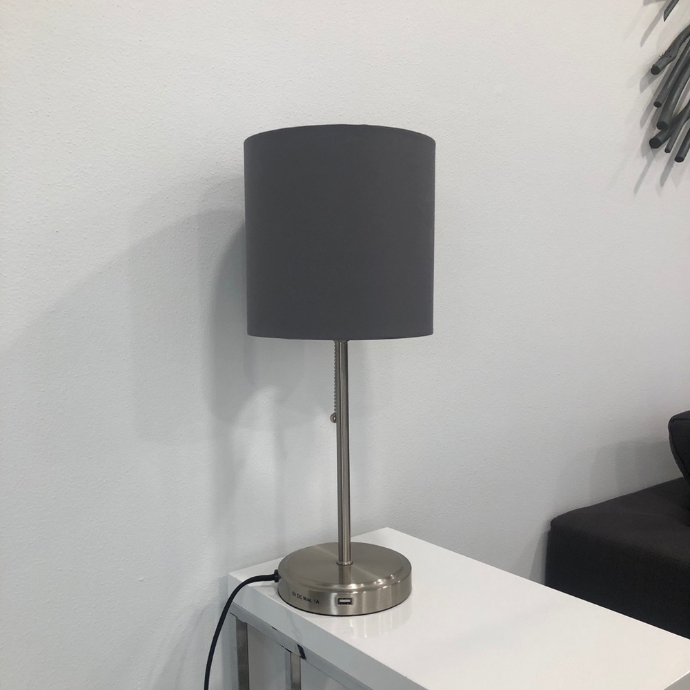 Grey Table Lamp